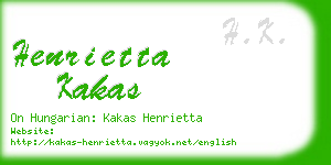 henrietta kakas business card